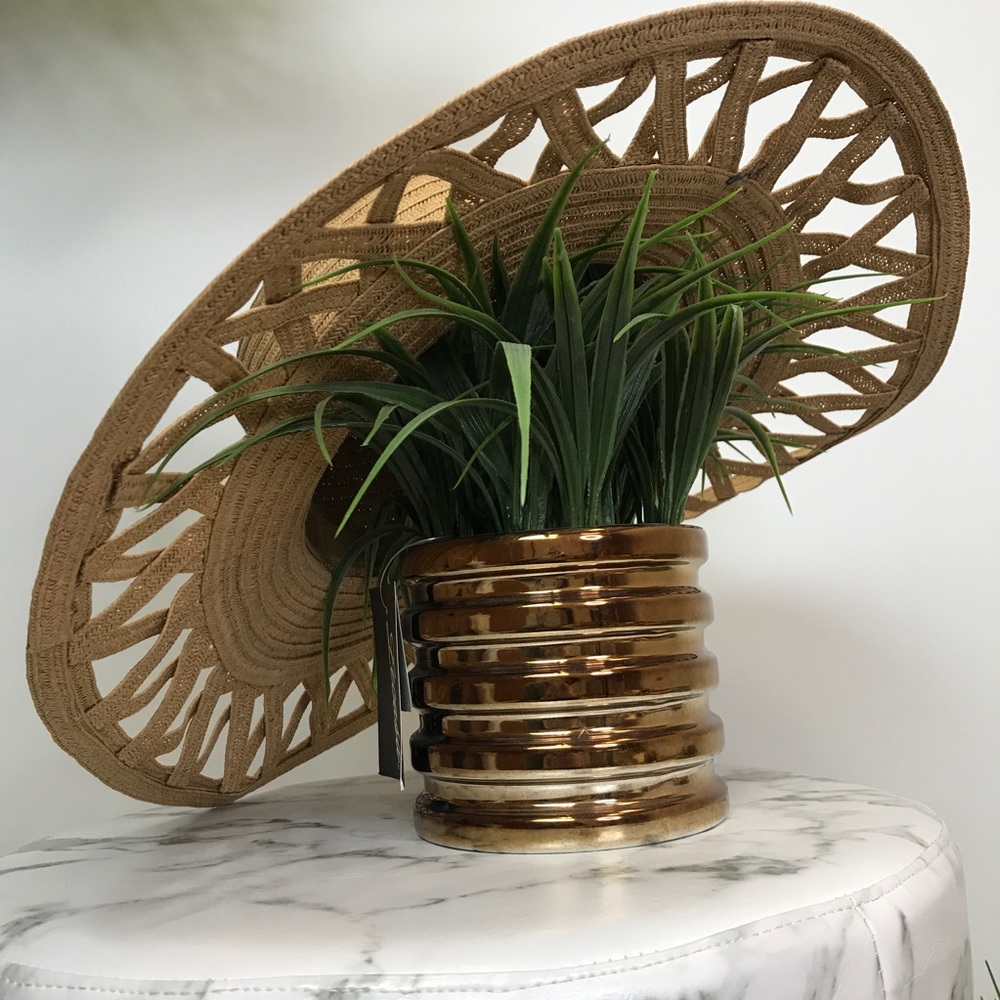 ‼️ Tan Weave Summer Beach Poolside Vacation Hat - Picture 5 of 8